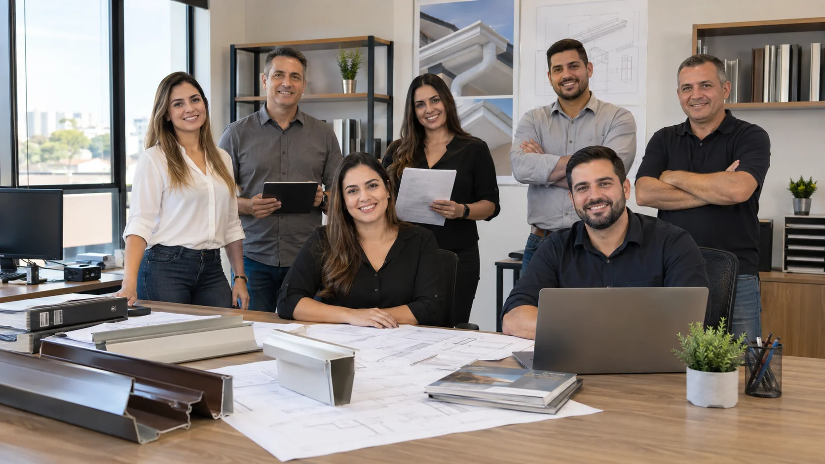Equipe de calheiros pronta para atender